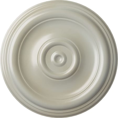 Ekena Millwork Traditional Ceiling Medallion (Fits Canopies up to 2 3/4"), Hand-Painted Flash Blue, 12"OD x 1"P CM12TRFBS